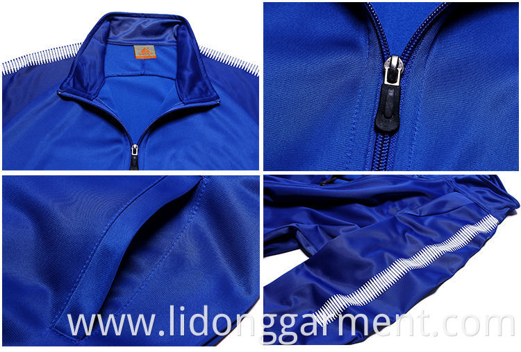 Guangzhou Sportswear Winter Women Sports Jacket/Man Jogger Track Jacket Tracksuit